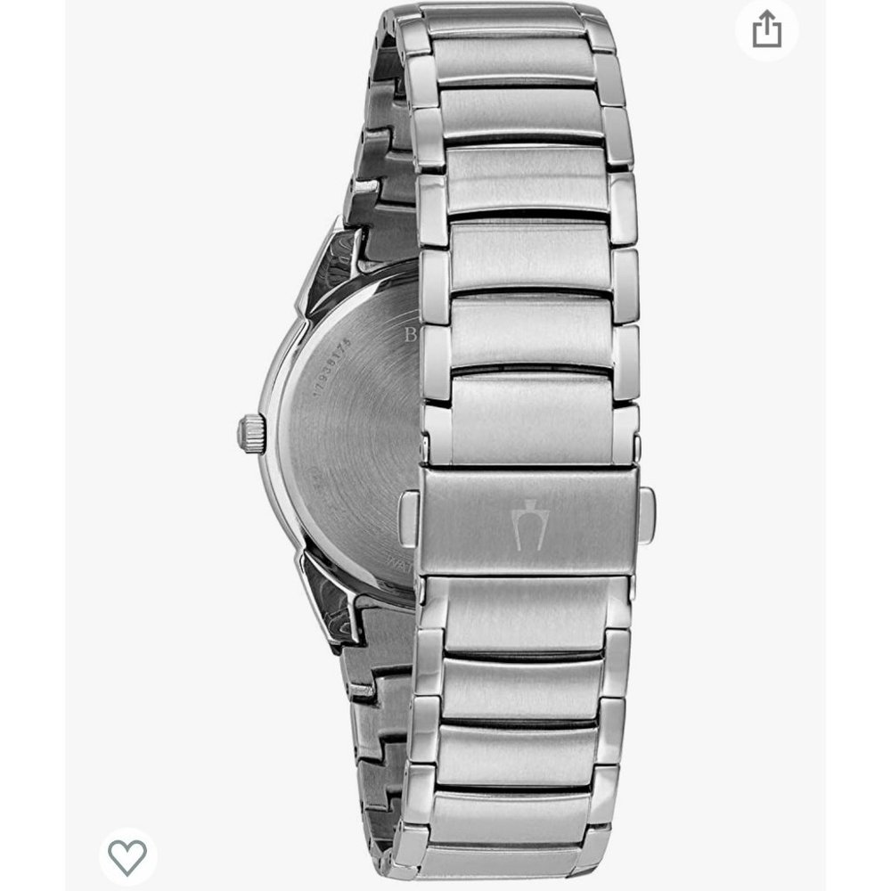 Bulova Mens Silver Tone Stainless Steel Classic Quartz Men's Watch - Picture 8 of 12
